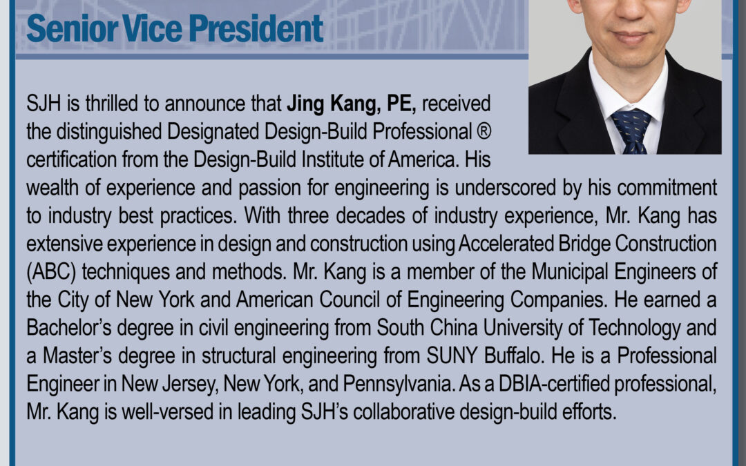 Jing Kang Receives DBIA Certification