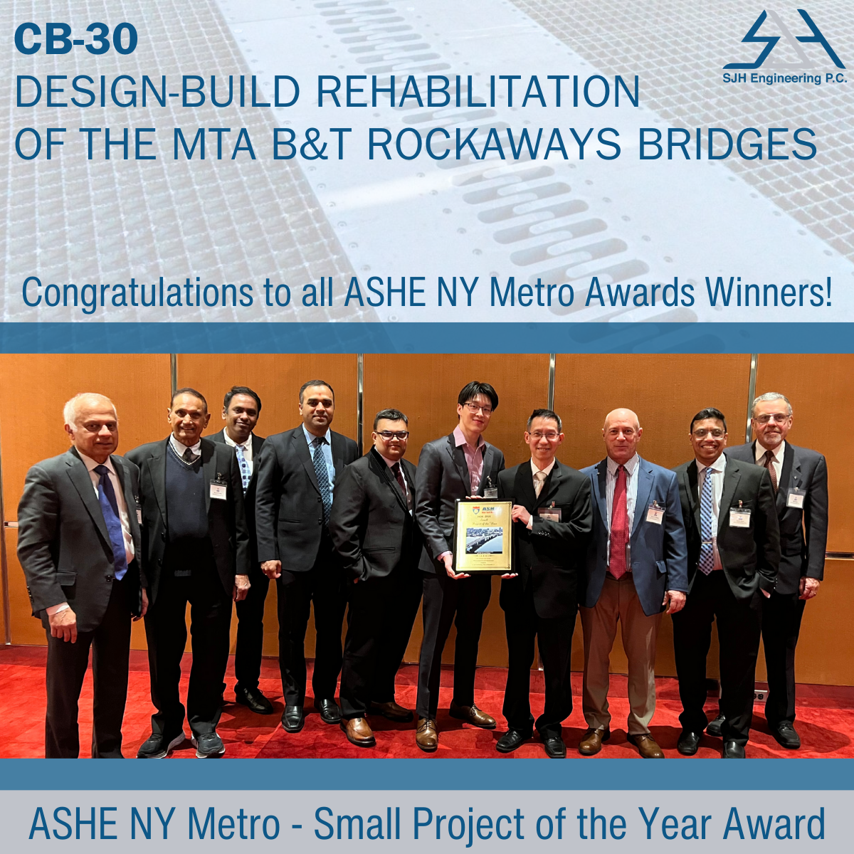 CB-30 Design-Build Rehabilitation Earns ASHE NY Metro’s Small Project of the Year